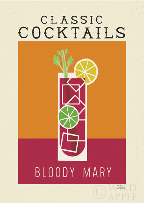Classic Cocktails Bloody Mary Poster