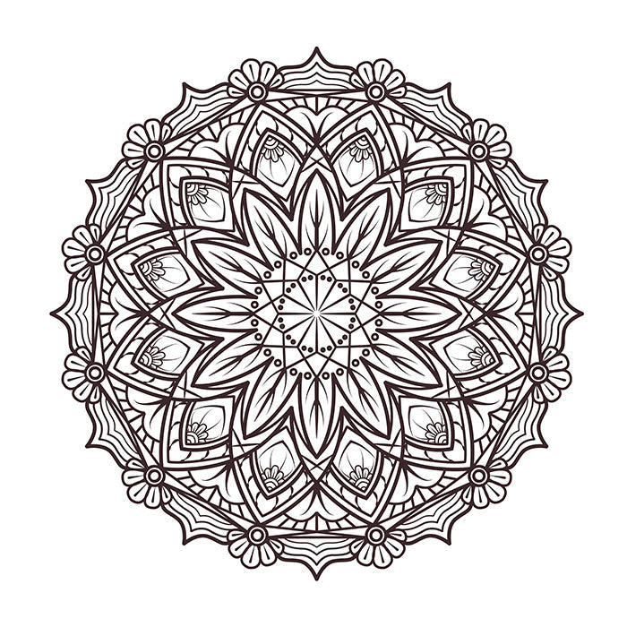 Hamptons Black Mandala Pattern I