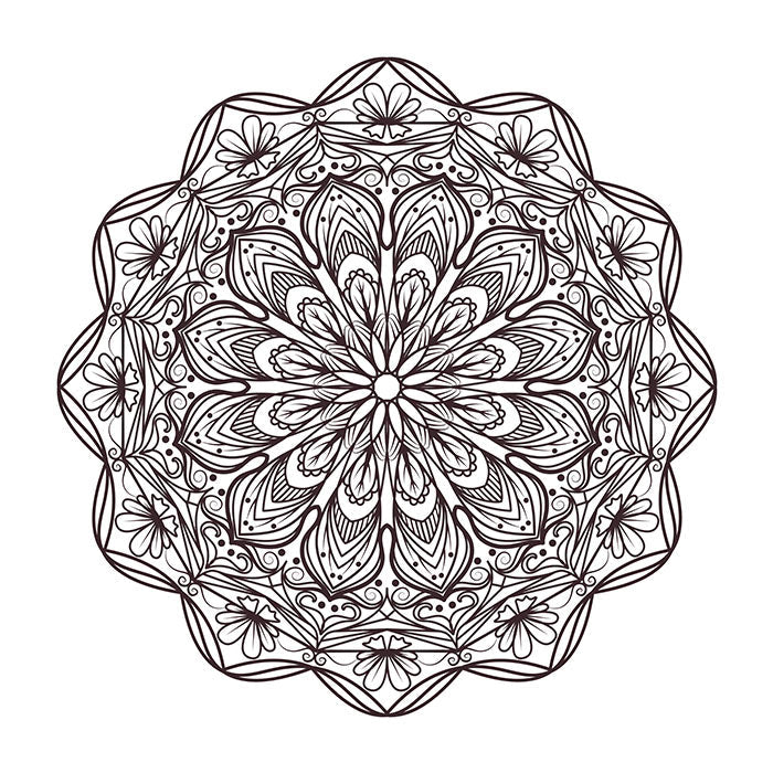 Hamptons Black Mandala Pattern II