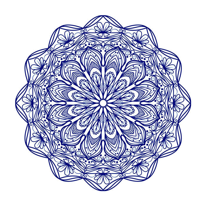 Hamptons Blue Mandala Pattern II