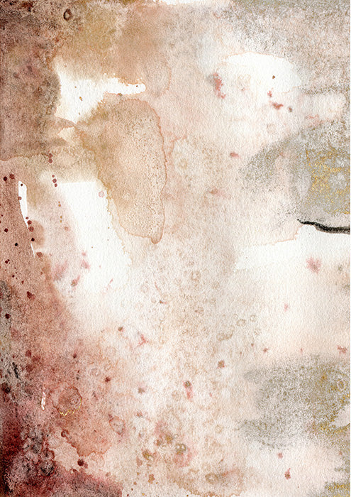 Watercolor Pink Gold and Beige 1 Abstract