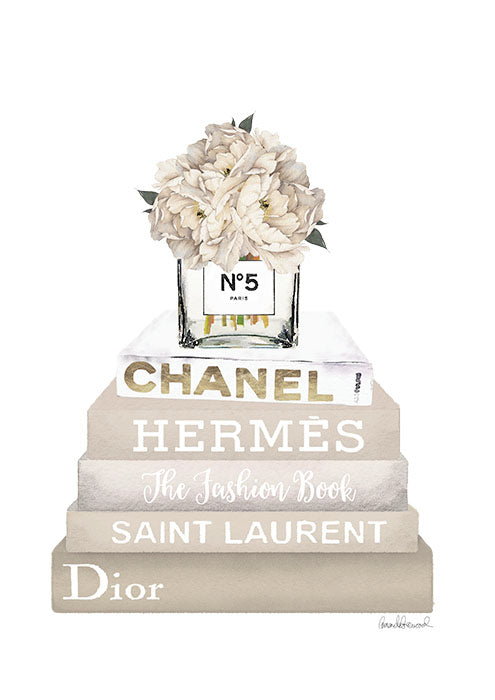 BOOKSTACK CREAM PEONY BS114