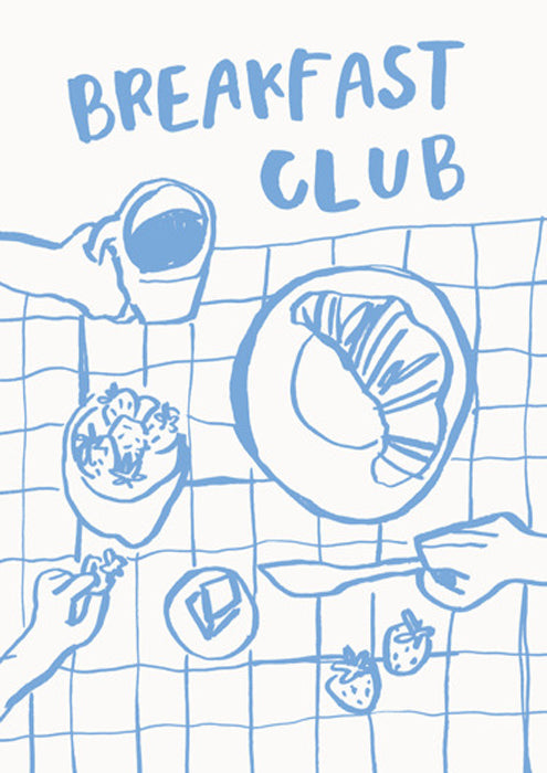Breakfast Doodles III White