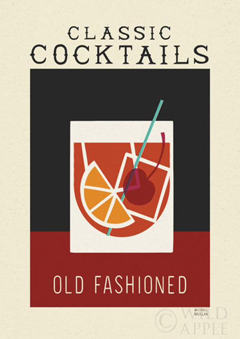 Classic Cocktails Old Fashioned Poster