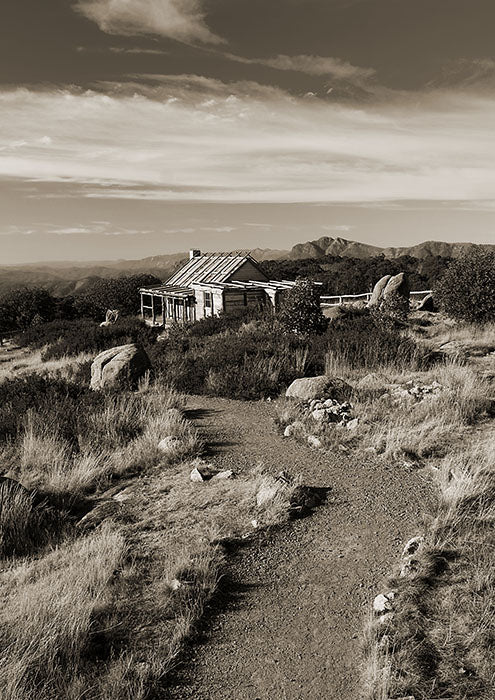 Craigs Hut Winding Path Sepia