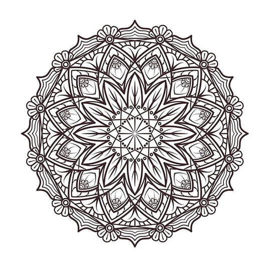 Hamptons Black Mandala Pattern I