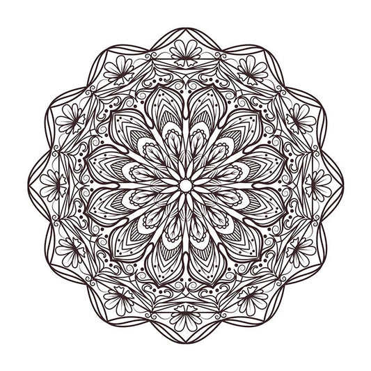 Hamptons Black Mandala Pattern II