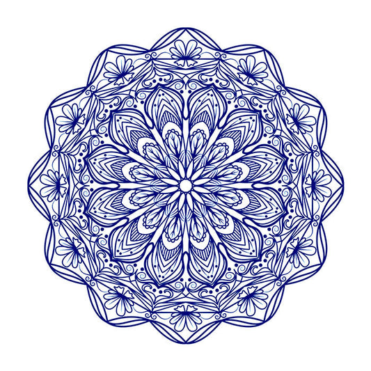 Hamptons Blue Mandala Pattern II