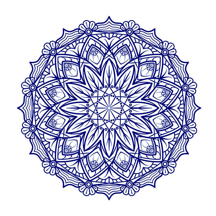 Hamptons Blue Mandala Pattern I