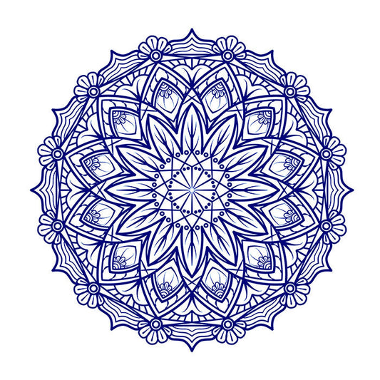 Hamptons Blue Mandala Pattern I