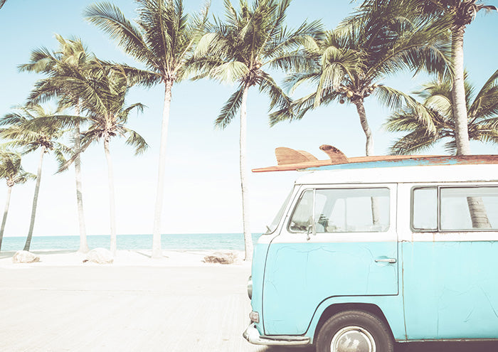 Blue Combi with Wood Surfboards