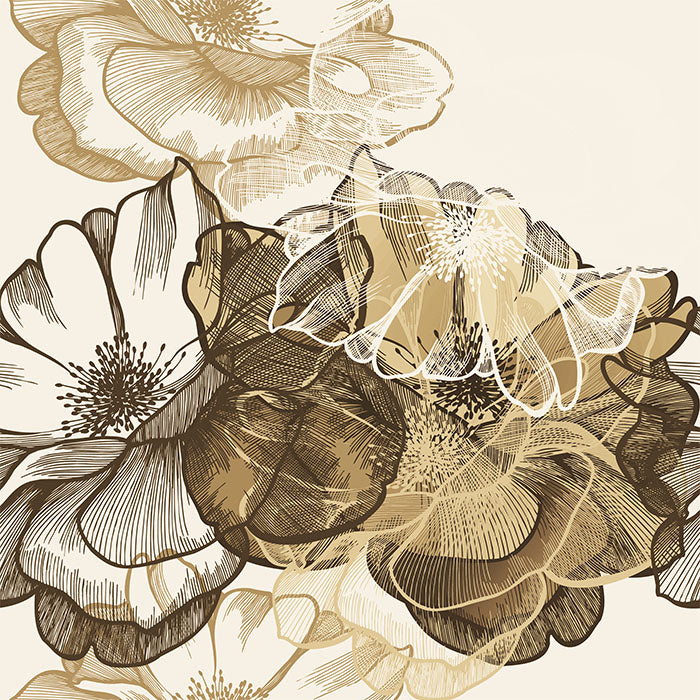 Transparent Floral Soft Warm Tones