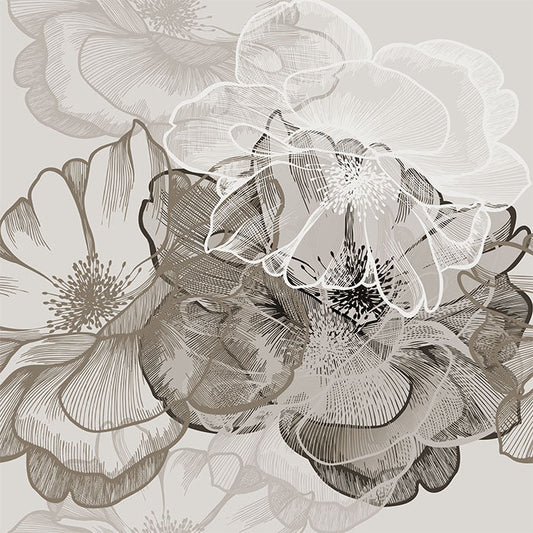 Transparent Floral Neutral Tones
