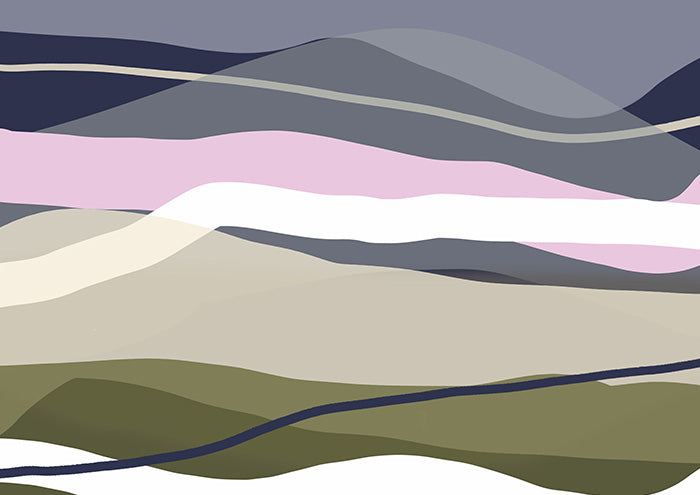 Pink Mountain Abstract