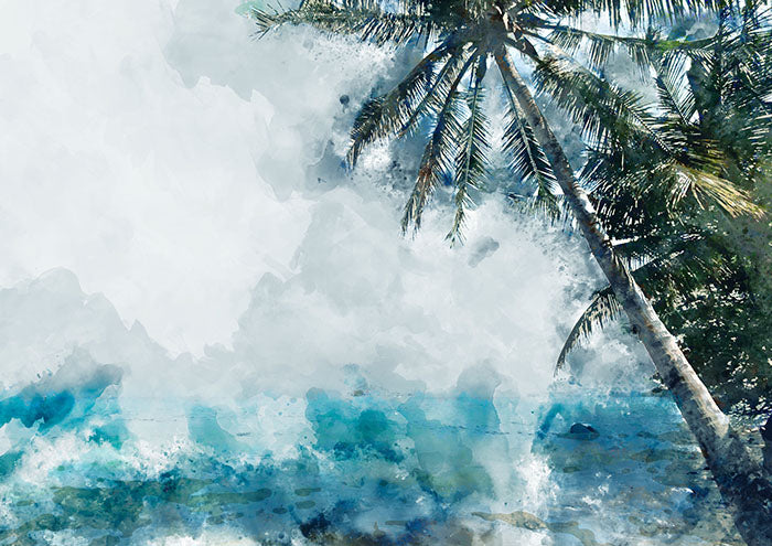 Watercolour Palms II