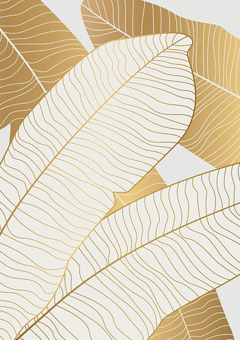 Tropical Leaf in Gold I