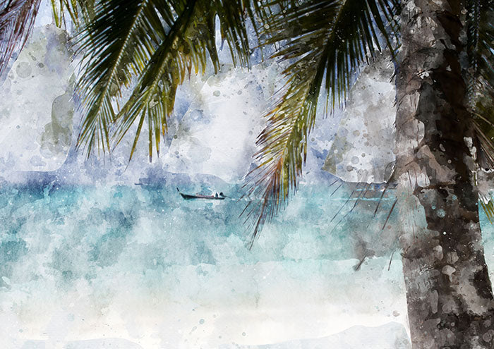 Watercolour Palms I